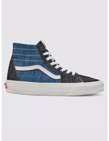 SK8-Hi Tapered Threaded Denim Black / White Shoes pas chere